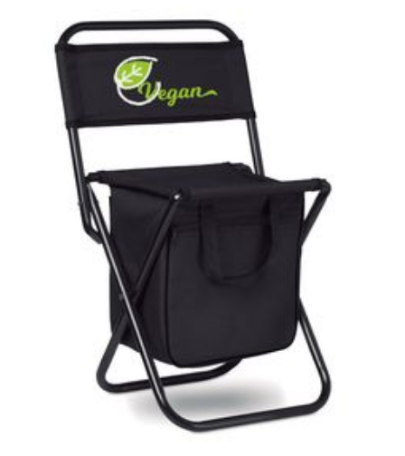 SIT Portable 600D Polyester Chair with Cooler Bag - Black