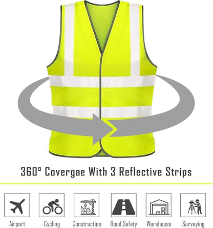High Visibility Safety Vest – Reflective Mesh Construction Workwear