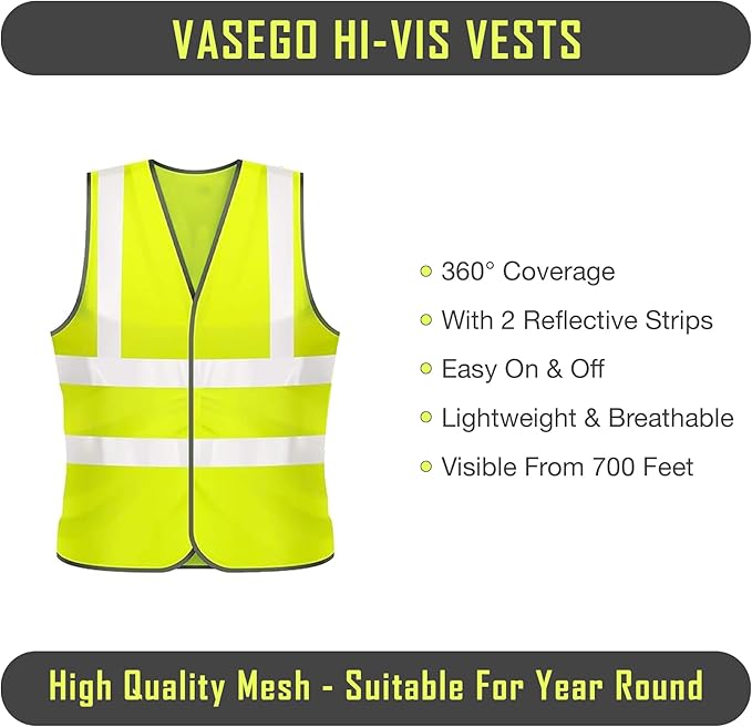 High Visibility Safety Vest – Reflective Mesh Construction Workwear