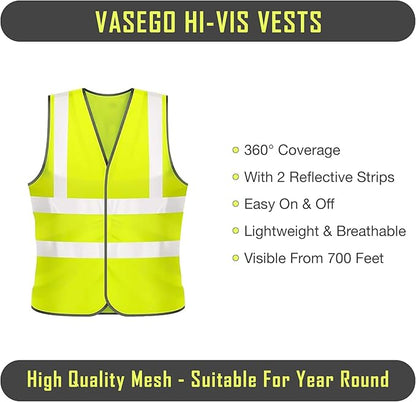 High Visibility Safety Vest – Reflective Mesh Construction Workwear