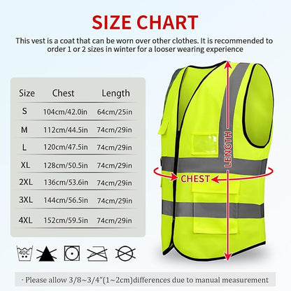 Premium High-Visibility Mesh Safety Vest – Multi-Pocket Reflective Workwear
