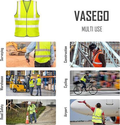 High Visibility Safety Vest – Reflective Mesh Construction Workwear