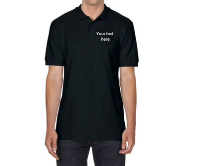 Black - Men's Classic Cotton Pique Polo Shirt