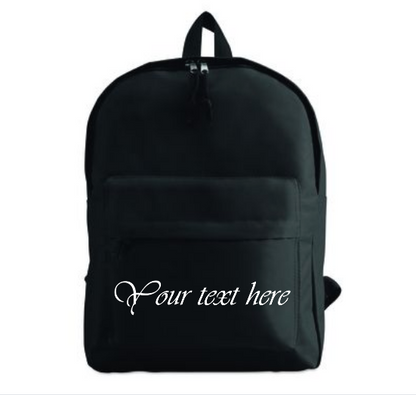 Backpack with Zipper Pocket - 600D Polyester