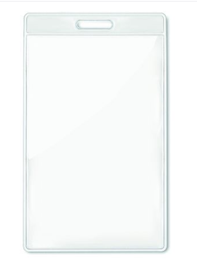 Clear Plastic ID Badge Holder 7.5cm x 12.5cm - Transparent