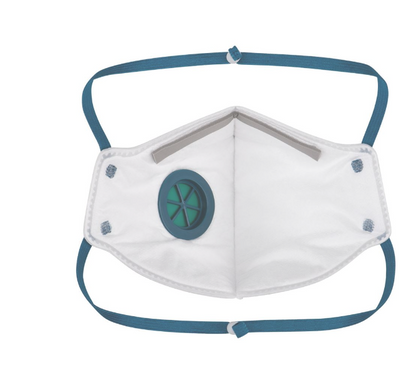 Portwest P210 Valved Dolomite Fold Flat Disposable Masks (Pack 3)