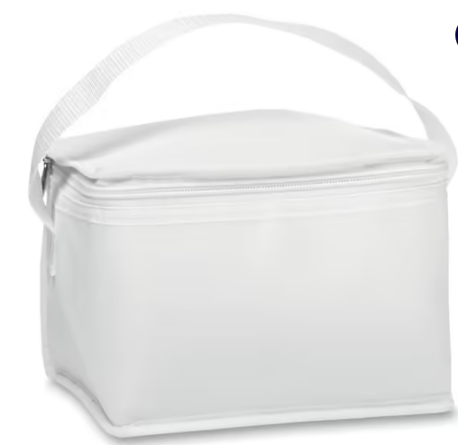 CUBACOOL Insulated 6-Can Cooler Bag with Foam and Foil - White
