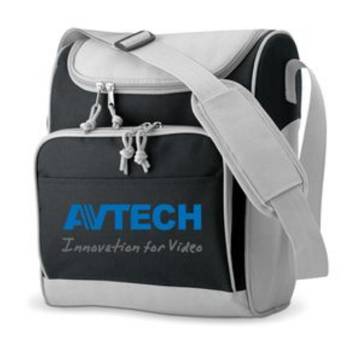 ZIPPER Durable 13L Insulated Cooler Bag with Front Pocket - Black