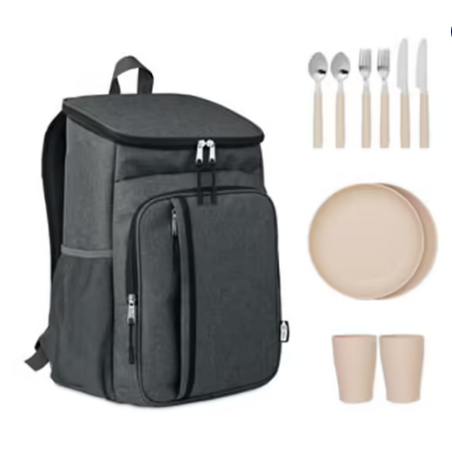 MONTECOOL Eco-Friendly 2-Person Outdoor Picnic Cooler Bag - Black