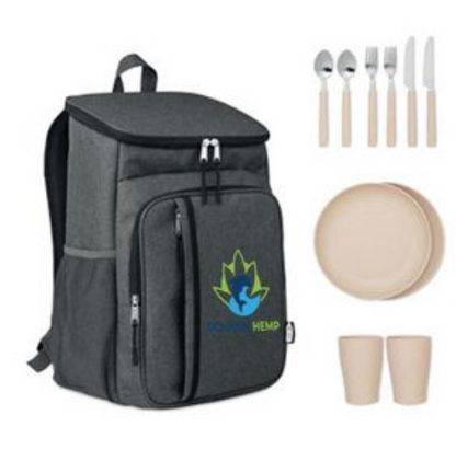 MONTECOOL Eco-Friendly 2-Person Outdoor Picnic Cooler Bag - Black