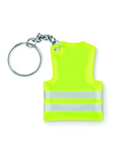 VISIBLE RING High-Visibility Reflective Vest Keychain Accessory - Fluorescent yellow