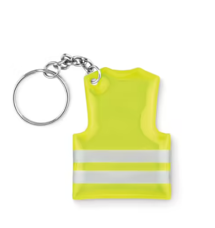 VISIBLE RING High-Visibility Reflective Vest Keychain Accessory - Fluorescent yellow