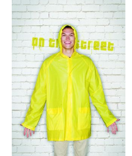 BLADO PVC Durable PVC Raincoat with Hood and Press-Stud Fastening