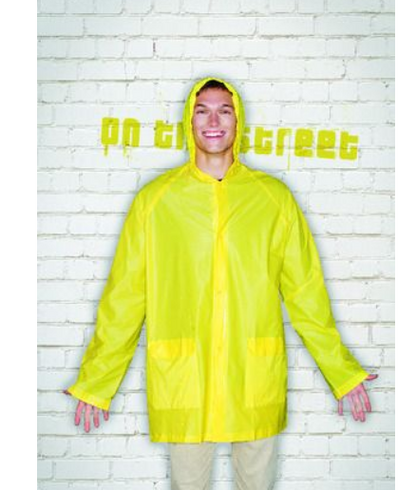 BLADO PVC Durable PVC Raincoat with Hood and Press-Stud Fastening