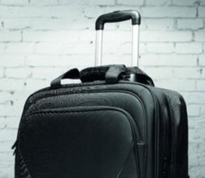 MACAU TROLLEY Executive Business Trolley with Laptop and Tablet Pockets - Black
