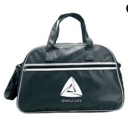 VINTAGE Retro PVC Bowling Bag with Adjustable Strap - Black
