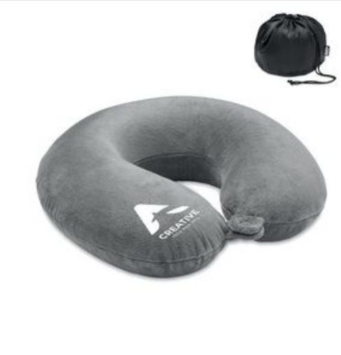 DREAMS Travel Pillow in 210D RPET - Grey
