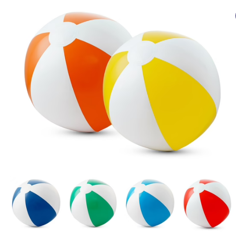 Inflatable beach ball in opaque PVC