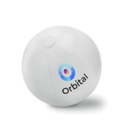 PLAY Giant 40cm PVC Inflatable Beach Ball Fun - White