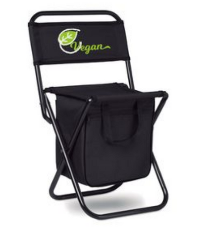 SIT Portable 600D Polyester Chair with Cooler Bag - Black