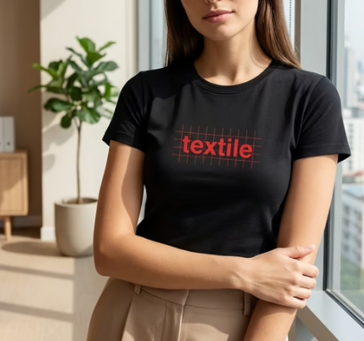 Women's fitted short sleeve cotton T-shirt