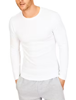 White - Premium Thermal Long Sleeve Shirt for Men