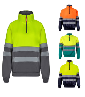 Two-tone sweatshirt (300g/m²) in polyester fleece (100%)