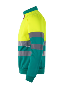 Two-tone sweatshirt (300g/m²) in polyester fleece (100%)