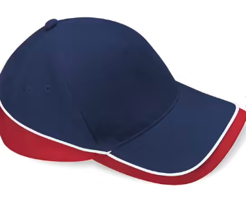 French Navy/Classic Red/White - Premium Cotton 5-Panel Teamwear Cap