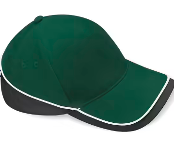 Bottle Green/Black/White - Premium Cotton 5-Panel Teamwear Cap