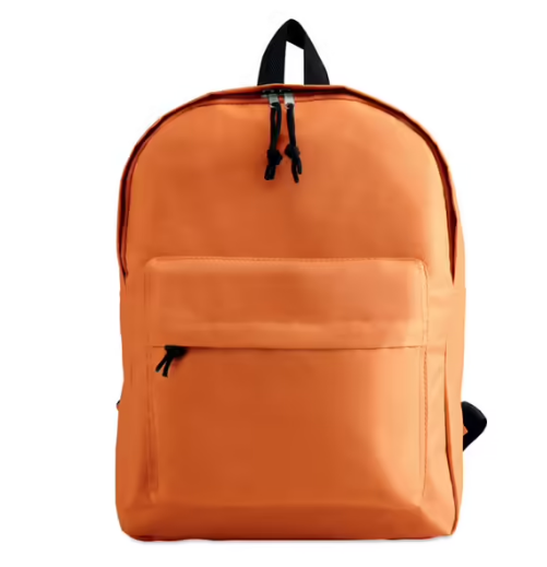 Backpack with Zipper Pocket - 600D Polyester