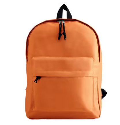Backpack with Zipper Pocket - 600D Polyester