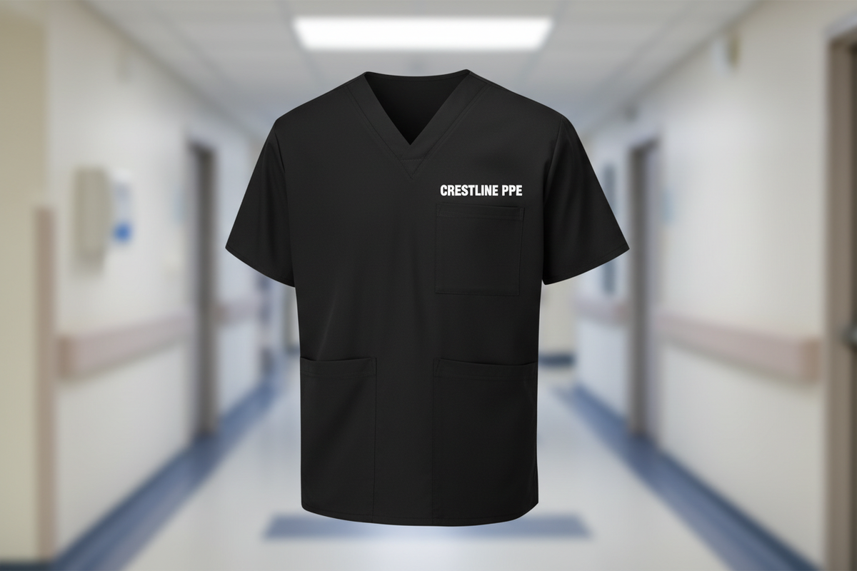 Scrub Top Black